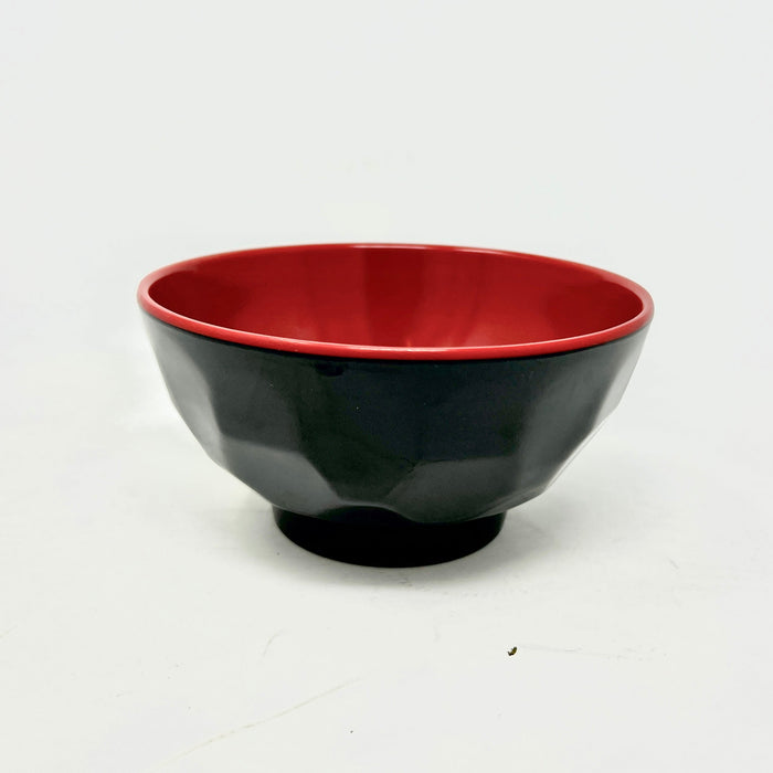紅黑湯碗 - Black & Red Melamine Bowl 4.5" Deep