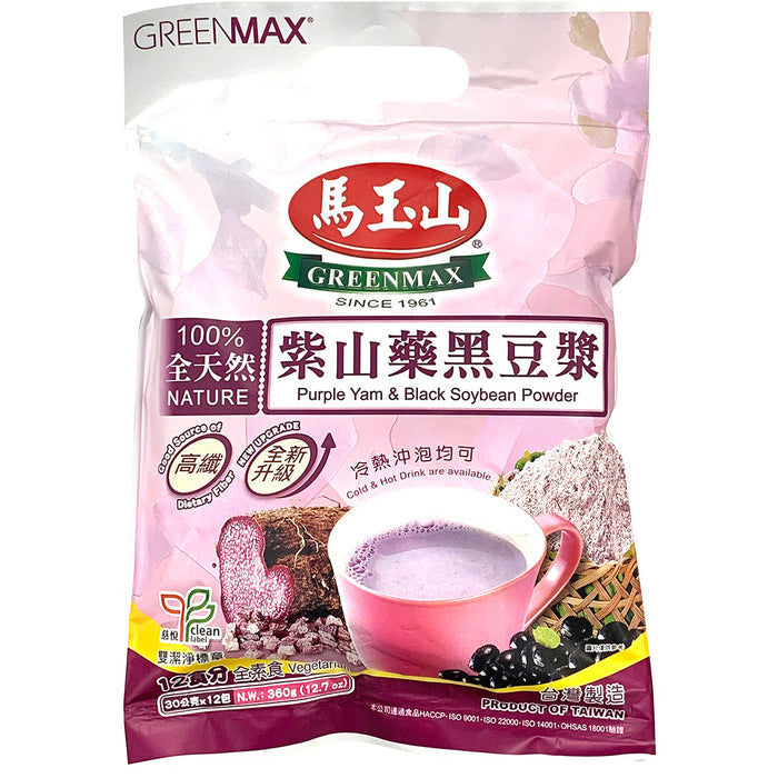 馬玉山紫山藥黑豆漿 - Greenmax SC/Bag PPL Yam & Black Soybean 12-ct