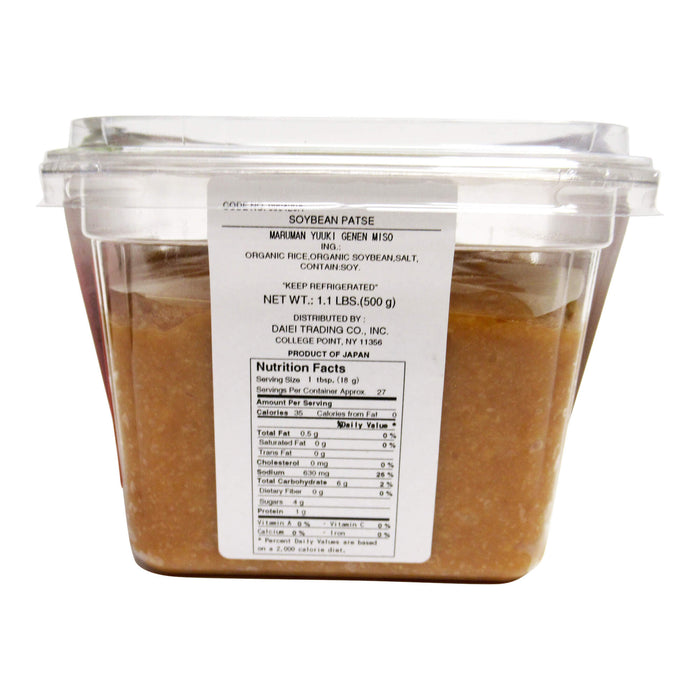 萬字信州有機減塩味噌 - Maruman Yuuki Genen Miso Low Sodium 500g