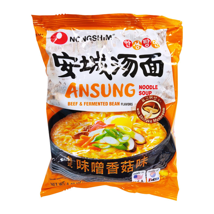 農心安城湯麵 - Nongshim Ansung Beef & Fermented Bean Flavor Noodle 4-ct