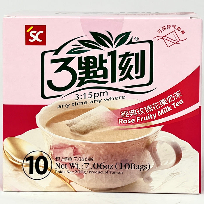 三點一刻玫瑰花果奶茶 - Taiwanese 3:15PM Rose Fruity Milk Tea 10-ct