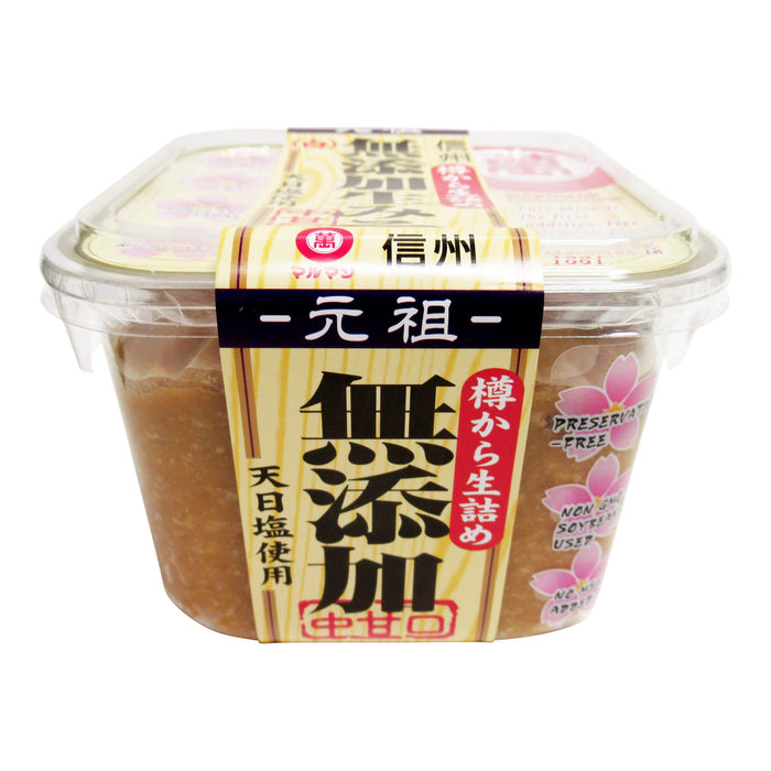 日本無添加信州味噌白 - Maruman Mutenka Shiro White Miso Paste 750g