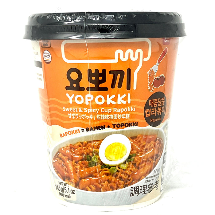 韓國甜辣炒麵年糕條 - Yopokki Sweet & Spicy Rapokki Noodle and Rice Cake Cup