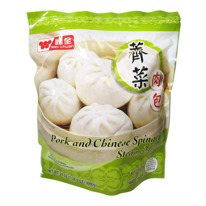 味全豬肉薺菜包 - Wei Chuan Pork and Chinese Spinach Steamed Bun 8-ct