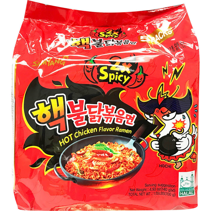 韓國三養2x辣雞麵 - Samyang 2X EX Spicy Chicken Ramen 5-ct