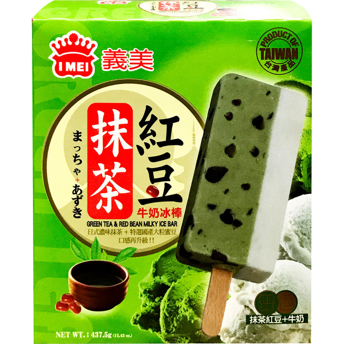 義美冰棒(紅豆抹茶) - IMEI Green Tea & Red Bean Milky Ice Cream 5-ct