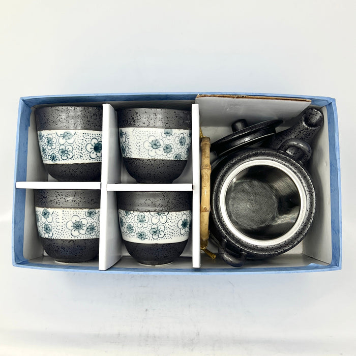 花茶具提4杯 Tea Set w/strainer 18oz 4pcs WDN