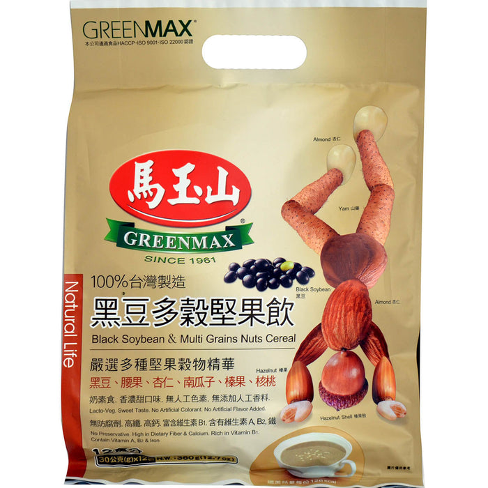 馬玉山黑豆多穀堅果飲  - Greenmax SC/Bag Flaxeed & Apricot Kernel 12-ct