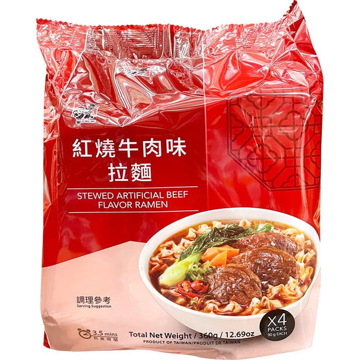 五木紅燒牛肉味拉麵 - Wu-Mu Ramen Stewed Beef Flavor 4-ct