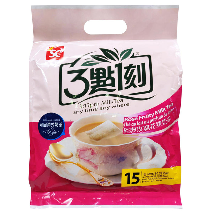 三點一刻玫瑰花果奶茶 - Taiwanese 3:15PM Rose Fruity Milk Tea 15-ct