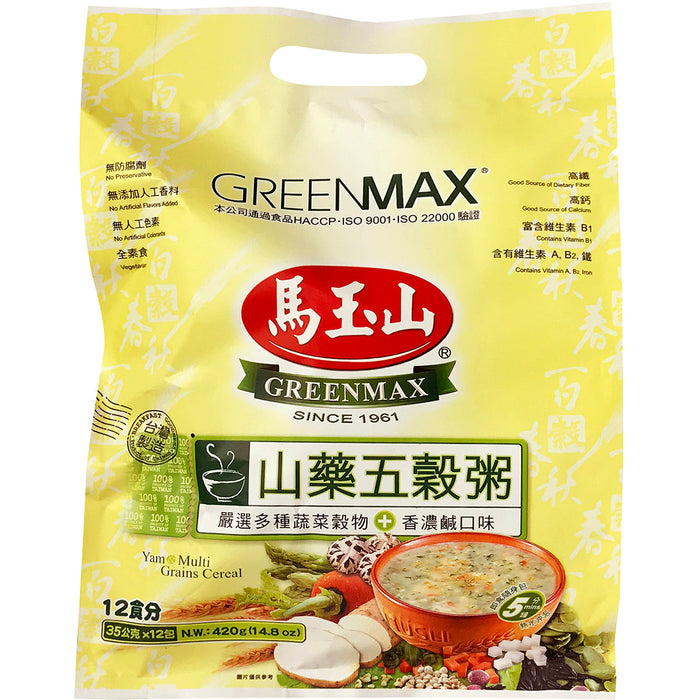 馬玉山山藥五穀粥 - Greenmax Yam Multi Grains Cereal 12-ct