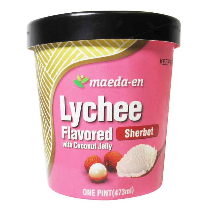 前田園荔枝冰淇淋 - Maeda-En Lychee Flavor Sherbet Ice Cream 16oz