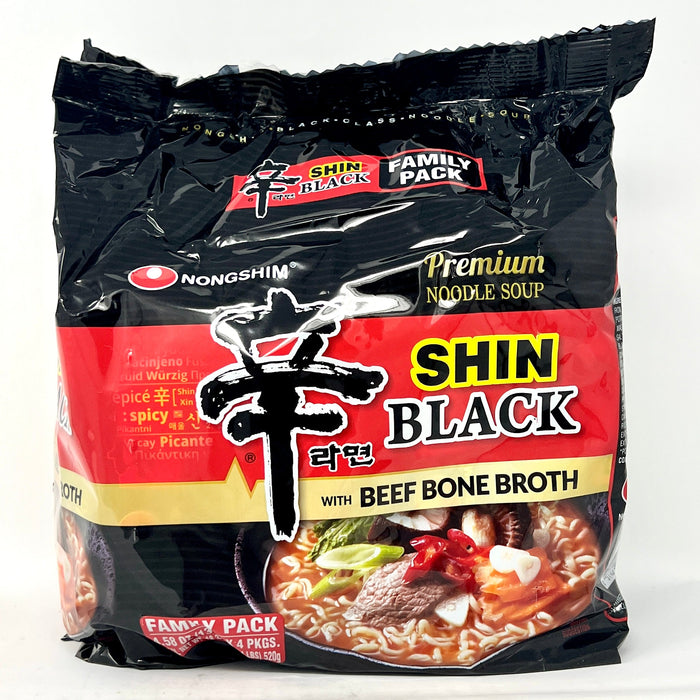 農心牛骨湯黑辛拉麵 - Nongshim Black Shin Spicy Ramen Noodle 4-ct